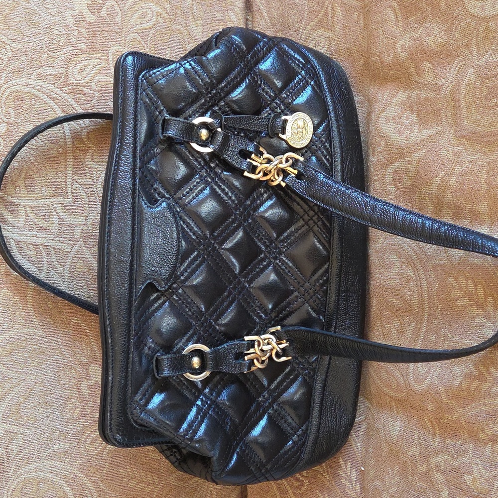Brahmin Amy Rivington Black Leather Quilted Handbag - Picture 2 of 9